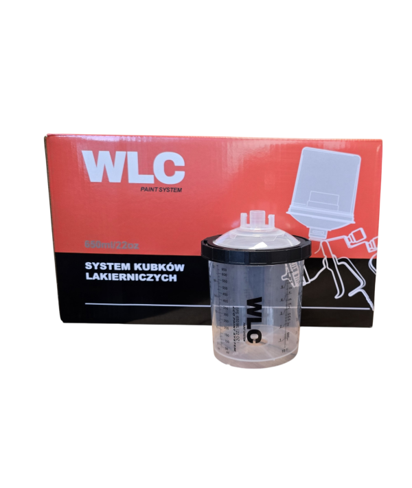 WLC PRO ZESTAW KUBKÓW PLAST. 650ML DO APLIKACJI LAKIERNICZEJ + KUBEK TWARDY