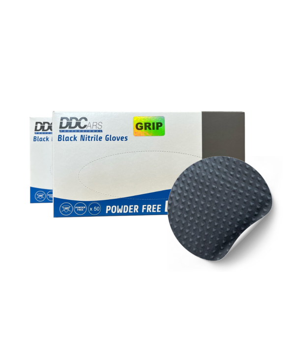 RĘKAWICE NITRYLOWE GRIP CZARNE 50SZT
